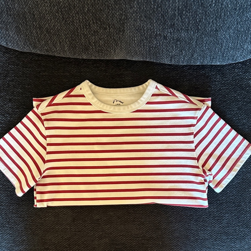 Art Class Red and White Striped Tee